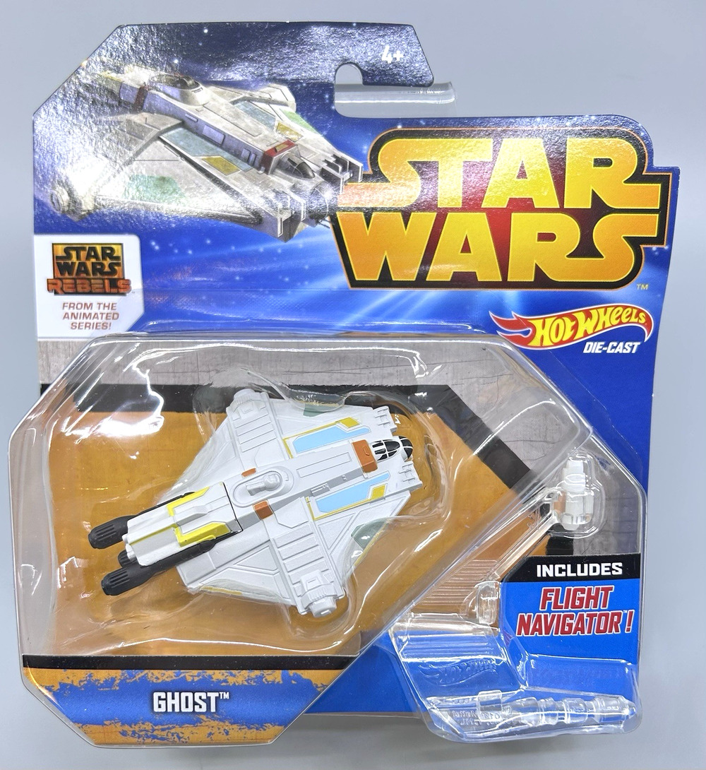 Hot Wheels STAR WARS Rebels Ghost with Flight Navigator 1:64 Diecast NOC Mattel